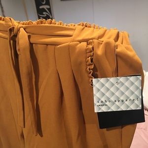 Mustard yellow high waist dress pants